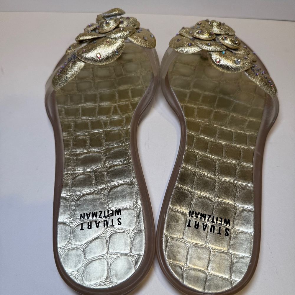 STUART WEITZMAN Sandals with Swarovski crystals Summer Size 8 - Picture 4 of 8